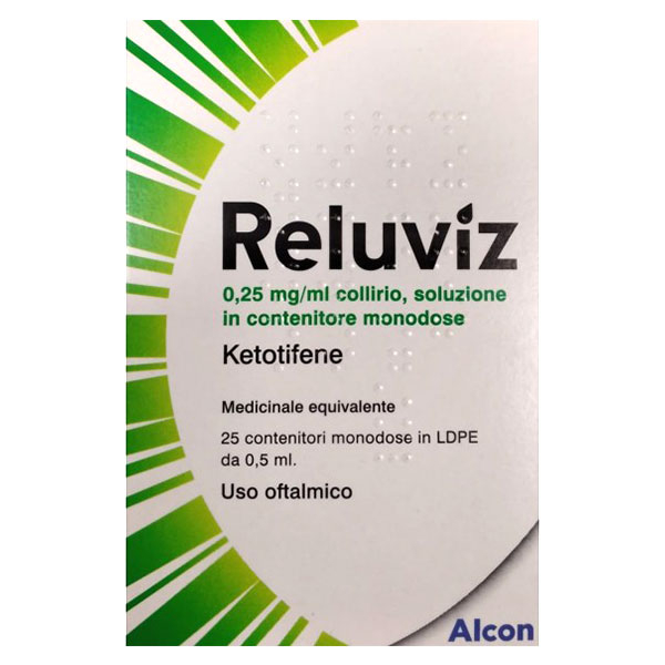 Reluviz Collirio Allergia Oculare e Congiuntivite Allergica 25 Fiale  Monodose 0,5 Ml